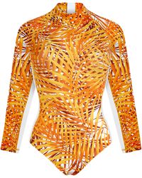 Vilebrequin - Uv Protection One-Piece Rashguard Palm Leaves - Lyst