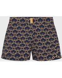 Vilebrequin - Stretch Flat Belt Swim Shorts Turtles Chain - Lyst