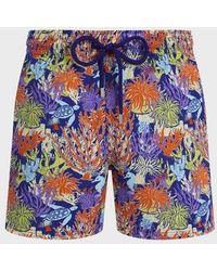 Vilebrequin - Stretch Short Swim Shorts Aquatic Life - Lyst