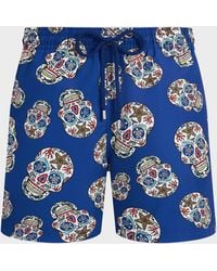 Vilebrequin - Stretch Swim Trunks Día De Muertos - Lyst
