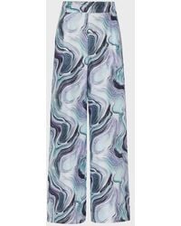 Vilebrequin - Wide-Leg Silk Pants Marble - Lyst