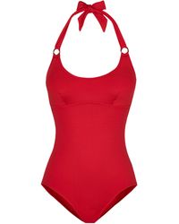 Vilebrequin - Embroidered One-piece Swimsuit Plumetis - Lyst
