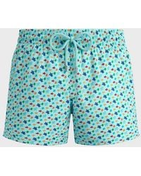 Vilebrequin - Stretch Short Swim Trunks Micro Ronde Des Tortues Rainbow - Lyst