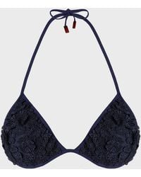 Vilebrequin - Triangle Bikini Top Embroidered Guipure Florale - Lyst
