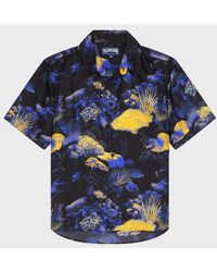 Vilebrequin - Silk Bowling Shirt Coral Reef - Shirt - Courbis - Black - Size M - Lyst