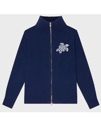 Vilebrequin - Wool And Cashmere Full Zip Sweater Turtle - Lyst