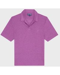 Vilebrequin - Linen Jersey Polo Shirt Solid - Lyst