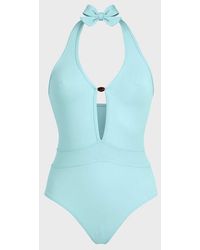 Vilebrequin - Sculpting One-Piece Swimsuit Pearl Detail Solid - Lyst