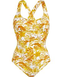 Vilebrequin - Round Neckline One-piece Swimsuit Tahiti Flowers - Lyst
