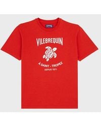 Vilebrequin - Cotton T-Shirt Printed Turtle Logo - Lyst
