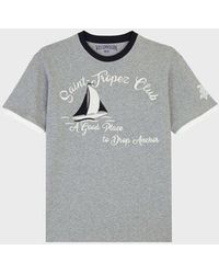 Vilebrequin - Cotton T-Shirt Yarn Dye Sail - Lyst
