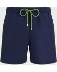 Vilebrequin - Linen Swim Trunks Solid - Swimwear - Mallorca - Blue - Size S - Lyst