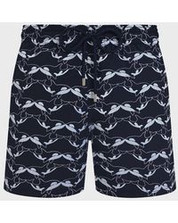 Vilebrequin - Swim Trunks Embroidered Orcas - Limited Edition - Swimwear - Mistral - Blue - Size M - Lyst
