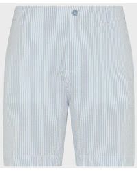Vilebrequin - Stretch Cotton Bermuda Shorts Seersuckers Stripes - Lyst