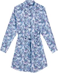 Vilebrequin - Cotton Voile Shirt Dress Isadora Fish - Lyst