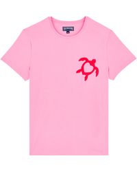 Vilebrequin - Organic Cotton T-Shirt Flocked Turtle Heart Tahiti - Lyst