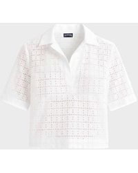 Vilebrequin - Geometric Broderie Anglaise Shirt - Cover-up - Fallon - White - Size Xs - Lyst