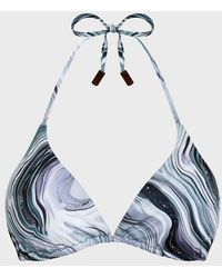 Vilebrequin - Triangle Bikini Top Marble - Swimwear - Fleur - White - Size Xs - Lyst