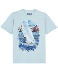 Vilebrequin - T-shirt uomo in cotone white sailing boat - t-shirt - portisol - Lyst