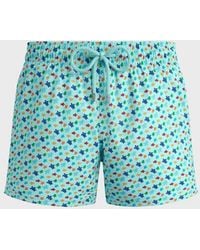 Vilebrequin - Stretch Short Swim Trunks Micro Ronde Des Tortues Rainbow - Lyst
