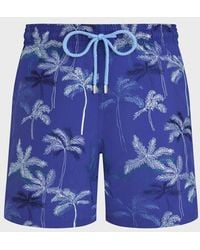 Vilebrequin - Embroidered Swim Shorts Palm Offset - Lyst