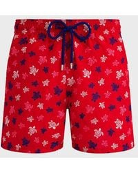 Vilebrequin - Swim Shorts Embroidered Ronde Des Tortues - Lyst