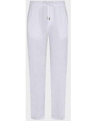 Vilebrequin - Linen Pants Regular Fit Solid - Pant - Parc - White - Size M - Lyst