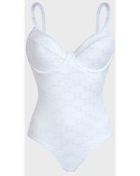 Vilebrequin - Underwire One-piece Swimsuit Turtles Monogram - Swimwear - Leonita - White - Size Xs - Lyst