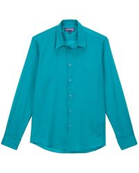 Vilebrequin - Camicia unisex leggera in voile di cotone tinta unita - camicia - caracal - Lyst
