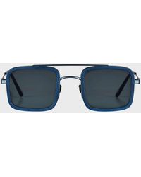 Vilebrequin - White Tulipwood Sonnenbrille Für Damen Und Herren - Vbq X Shelter - Sonnenbrille - Valentin - Gelb - Größe OSFA - Lyst