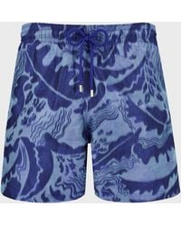 Vilebrequin - Silk Swim Shorts Vagues - Lyst