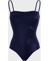Vilebrequin - Bustier One-Piece Swimsuit Relief Sparkling - Lyst