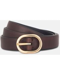 Vince - 20Mm Spazzolato Leather Belt - Lyst