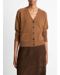 Vince - Wool & Cashmere-Blend Pocket V-Neck Cardigan - Lyst