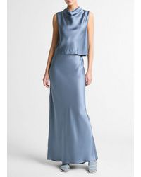 Vince - Satin Maxi Slip Skirt - Lyst