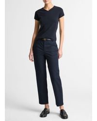 Vince - Mid Rise Italian Stretch Cotton Chino Pant - Lyst