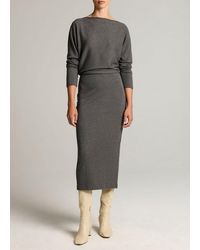 Vince - Cozy Stretch-Jersey Midi Dress - Lyst