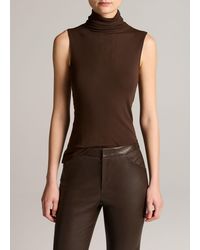 Vince - Jersey Sleeveless Turtleneck - Lyst