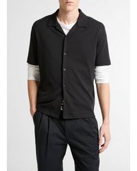 Vince - Mesh-Knit Cotton-Blend Cabana Shirt - Lyst