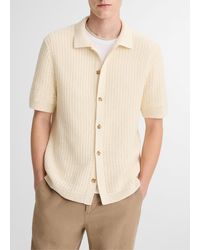Vince - Cotton Crochet Button-Front Shirt - Lyst