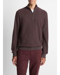Vince - Geo-Jacquard Wool-Blend Quarter-Zip Sweater - Lyst