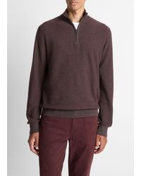 Vince - Geo-Jacquard Wool-Blend Quarter-Zip Sweater - Lyst