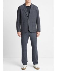 Vince - Herringbone Wool-blend Flannel Blazer, Multicolor, Size Xxl - Lyst