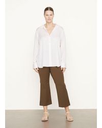 Vince - Slim-fitted Stretch-silk Shirt - Lyst