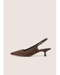 Vince - Sabra Leopard-Print Calf Hair Slingback Heel - Lyst