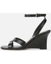 Vince - Parma Leather Wedge Sandal - Lyst