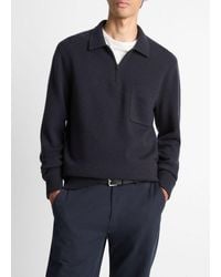 Vince - Long Sleeve Quarter Zip Polo Sweater - Lyst