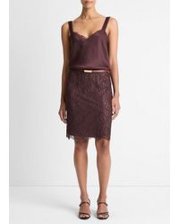 Vince - Short Lace Skirt - Lyst