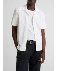 Vince - Mesh-Knit Cotton-Blend Cabana Shirt - Lyst