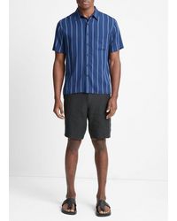 Vince - Pacifica Stripe Short-sleeve Shirt, Blue, Size L - Lyst